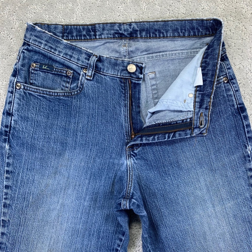 Vintage‎ Blue Jeans Womens Size 29x30 Denim Bootcut Medium Wash Distressed